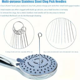 10 Stainless Steel Needle Shower Head Cleaning Brush Set, Suitable for Multi Size Shower Heads,bathroom Accessory Cleaning Tools