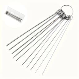 10 Stainless Steel Needle Shower Head Cleaning Brush Set, Suitable for Multi Size Shower Heads,bathroom Accessory Cleaning Tools