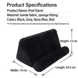 Multifunctional Tablet Pillow Stand Phone Holder Ergonomic Triangular Bed Cushion Soft Suede Rest Pad for iPad E-reader