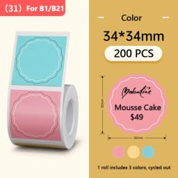 Niimbot Labels Sticker Color Transparent Thermal Label Tape Self-adhesive Paper Tag Printer Stickers For Niimbot B1 B21 Printer