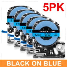 2pcs/5pcs/10pcs SS12KW 12mm Compatible Epson Label Tape SS12KW LK-4WBN ST12KW SC12RW SC12YW for Epson LW-300 LW-400 Label Maker