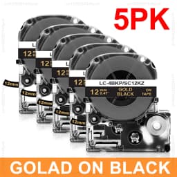2pcs/5pcs/10pcs SS12KW 12mm Compatible Epson Label Tape SS12KW LK-4WBN ST12KW SC12RW SC12YW for Epson LW-300 LW-400 Label Maker