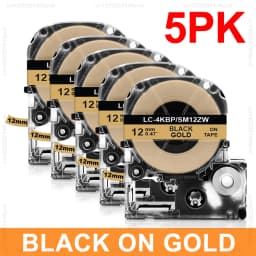 2pcs/5pcs/10pcs SS12KW 12mm Compatible Epson Label Tape SS12KW LK-4WBN ST12KW SC12RW SC12YW for Epson LW-300 LW-400 Label Maker