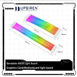 UPSIREN Bendable ARGB Light Board, Suitable For Graphics Card 24pin/8pin/2x8pin/12VHPWR/Motherboard Decorative Light Strip