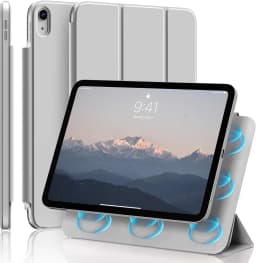 ZOYU for iPad A16 10/11th Ultra-Slim & Light, Strong Magnetic Attachment Case, iPad Pro 11 12.9 Air 4/5th 11/13 Mini 6/7th Cover