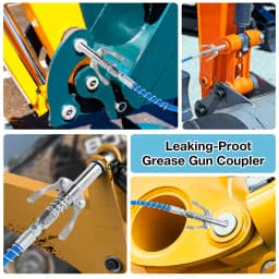 10000PSI Double Handle High Pressure Locking Grease Fitting,I/8 NPT Oil Pump Quick Release Grease Coupler,Repair Tool,Grease Gun