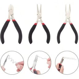 4 Pack Jewelry Pliers Jewelry Making Pliers Tools Kit with Needle Nose Pliers/Chain Nose Pliers, Round Nose Pliers