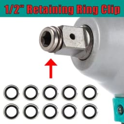 1/2" Retaining Ring Clip with O-Ring for Impact Wrench Socket Retainer Rings Socket Retaining Drive Friction Rings Part
