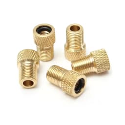 Bicycle Presta To Schrader Adapter Bike Tire Valve Adapter Copper Golden Bicycle Pump Tire Valve Connectors F/V To A/V Converter