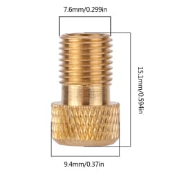 Bicycle Presta To Schrader Adapter Bike Tire Valve Adapter Copper Golden Bicycle Pump Tire Valve Connectors F/V To A/V Converter