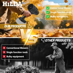 HILDA 1000W Air Blower Handheld Storm Force Cordless Dust Blaster Snow & Leaf Sweeper Turbo Jet Cleaner Pro for Makita Battery