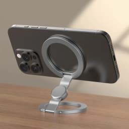 2025 Double-Sided MagSafe Phone Holder for iPhone 14/15/16, Foldable 360° Rotating Stand with Strong Magnet & Finger Grip Suppor