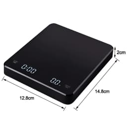 1Set Electronic Coffee Scale with Silicone Pad Digital Coffee Scale with Timer LED Display USB Charging Home Cafe Use Good Gift