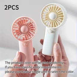 2026 Cute Mini Fan Portable Handheld Fan Lightweight Handy Fan Pocket Size Low Noise Small Electric Fan Student Gift Outdoor Fan
