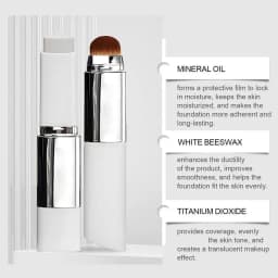 2-in-1 Color-Changing Foundation Stick Liquid Lightweight Moisturizing Brightening Foundation Color Changing For All Skin Types