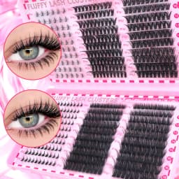 Show-Stopping Top & Bottom Lash Kit – 250/740 Cluster Shell Fluffy Volume, Mix-&-Match Lengths & Styles! Killer for Any Look