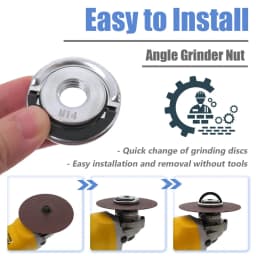 M14 Angle Grinder Quick Release Self-Locking Grinder Pressing Plate Flange Nut Power Chuck for Replacement/Fixing Cutting Discs