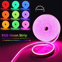 USB LED Neon Rope Lights, RGB Led Strip Lights with Remote, Color Changing Flexible Led Light Strip, Gaming 5V Neon Lights