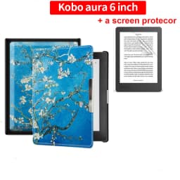 For Kobo Aura N514 Smart Cover 6 Inch Leather Case Screen Protector Capa Ereader Auto Sleep Wake Up Magnetic Ebook Hoesje Funda