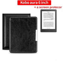 For Kobo Aura N514 Smart Cover 6 Inch Leather Case Screen Protector Capa Ereader Auto Sleep Wake Up Magnetic Ebook Hoesje Funda