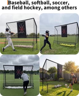 10x7.5FT Golf Practice Net for Indoor and Outdoor Use, Heavy Duty Swing and Chipping Trainer with Aim Cloth and Carry Bag