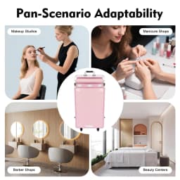 Portable Rolling Manicure Table for Nail Teach w/Audio, Professional Makeup Storage Manicure Dressing Table with, Customized