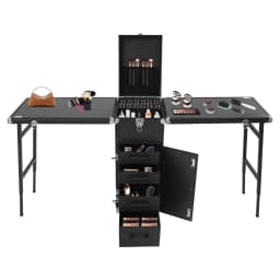 Portable Rolling Manicure Table for Nail Teach w/Audio, Professional Makeup Storage Manicure Dressing Table with, Customized