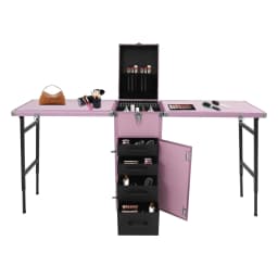 Portable Rolling Manicure Table for Nail Teach w/Audio, Professional Makeup Storage Manicure Dressing Table with, Customized