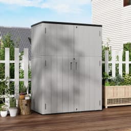 Outdoor Storage Shed Waterproof,Resin Storage Sheds Outdoor with Floor,Outdoor Storage Cabinet for Garage Storage,, Customized