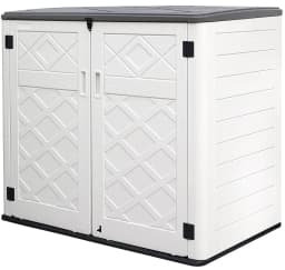 Outdoor Storage Shed Waterproof,Resin Storage Sheds Outdoor with Floor,Outdoor Storage Cabinet for Garage Storage,, Customized