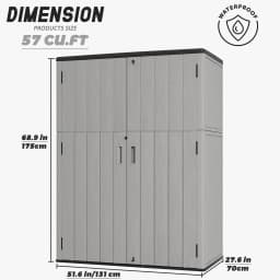Outdoor Storage Shed Waterproof,Resin Storage Sheds Outdoor with Floor,Outdoor Storage Cabinet for Garage Storage,, Customized