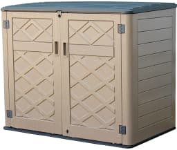 Outdoor Storage Shed Waterproof,Resin Storage Sheds Outdoor with Floor,Outdoor Storage Cabinet for Garage Storage,, Customized