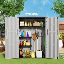 Outdoor Storage Shed Waterproof,Resin Storage Sheds Outdoor with Floor,Outdoor Storage Cabinet for Garage Storage,, Customized