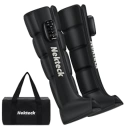 Nekteck 1 Pcs Air Pressure Leg Massager Cordless Foot Massage Boots Kneading Squeeze Deep Relaxation Calf with Storage Bag