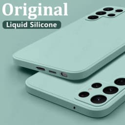 Case For Samsung Galaxy S26 S24 S23 S22 S25 Ultra S24 FE A57 A56 A55 A16 A17 5G S25 Edge Shockproof Liquid Silicone Phone Cover