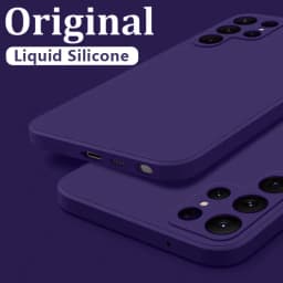 Case For Samsung Galaxy S26 S24 S23 S22 S25 Ultra S24 FE A57 A56 A55 A16 A17 5G S25 Edge Shockproof Liquid Silicone Phone Cover