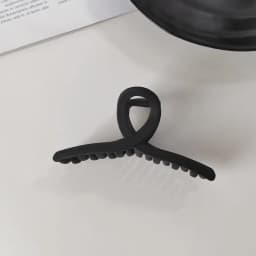 Women Elegant Black Geometric Plastic Hair Claw Lady Sweet Long Hair Holder Toothed Hair Clips Hairpins Fashion Hair Accessories