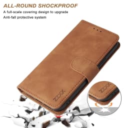 ZZXX Leather Wallet Phone Case For iPhone 17e 16 Pro Max 15 14 13 Mini 12 11 X XS XR SE2 8 7 6s Plus Flip Card Slot Holder Cover