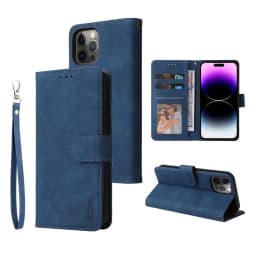 ZZXX Leather Wallet Phone Case For iPhone 17e 16 Pro Max 15 14 13 Mini 12 11 X XS XR SE2 8 7 6s Plus Flip Card Slot Holder Cover