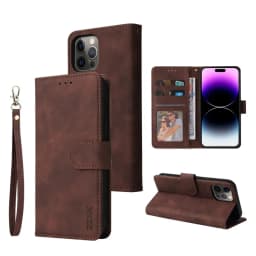 ZZXX Leather Wallet Phone Case For iPhone 17e 16 Pro Max 15 14 13 Mini 12 11 X XS XR SE2 8 7 6s Plus Flip Card Slot Holder Cover