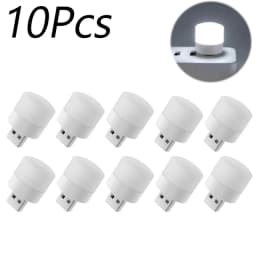 1/10Pcs Mini USB Night Light Warm White Eye Protection Book Reading Light USB Plug Computer Mobile Power Charging LED Night Lamp