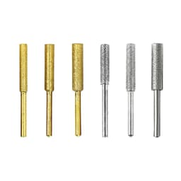 6pcs Chainsaw Sharpener 4/4.8/5.5mm Diamond Coated Cylindrical Burr Chain Saw Sharpening Grinding Head