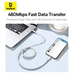 Baseus 100W Type C To USB C Cable For iPhone 18 17 16 Fast Charging Charger Cord For Macbook iPad Samsung Xiaomi Fast USB C Wire