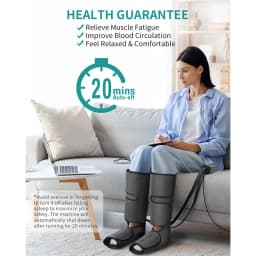 Nekteck Leg Massager Air Compression Calf Wraps Air Pressure Massage for Blood Circulation and Relaxation Lymphatic Drainage