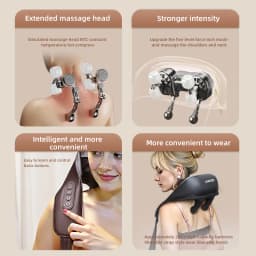 4D Shiatsu Neck and Shoulder Massager With Heat Electric Back Massagers Kneading Massage Pillow Full Body Muscle Dropshipping Home Car Use,Best Gift