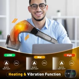 Electric Shoulder Heating Pad 3 Modes Vibration Shoulder Knee Elbow Relax Belt 2 In1 Hot Compress Massager