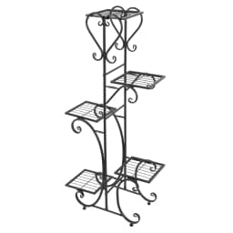 5 Tier Metal Plant Rack with Adjustable Feet, Space-Saving Vertical Flower Stand for Indoor and Sheltered Outdoor Use