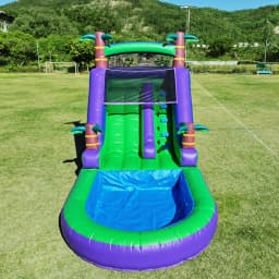 Inflatable water slide, Commercial Bounce House with Water Slide PVC and a 1100W Air blower 21ft/6.4M
