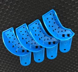 EASYINSMILE Dental S/M/L/XL Perforated Plastic Impression Trays Upper/Lower 12Pc Autoclavable