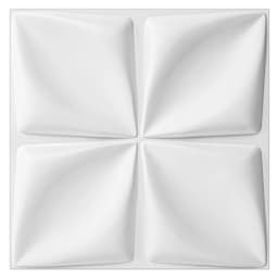 Art3d 3D Wall Panel PVC Flower Design for Interior Wall Décor in Living Room,Bedroom,19.7" x 19.7" (Pack Of 12),Black